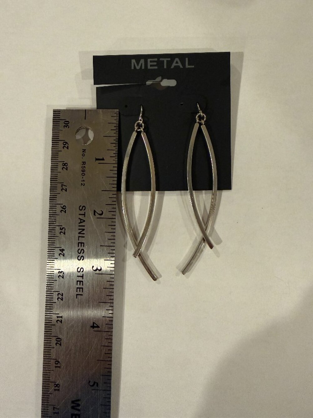 Women's Silver Metal Dangle Earrings